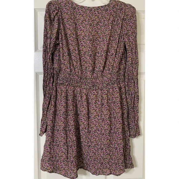 NWOT Zara Ditsy Floral Print Smocked Waist Mini Dress Size M (N18) - Picture 7 of 10